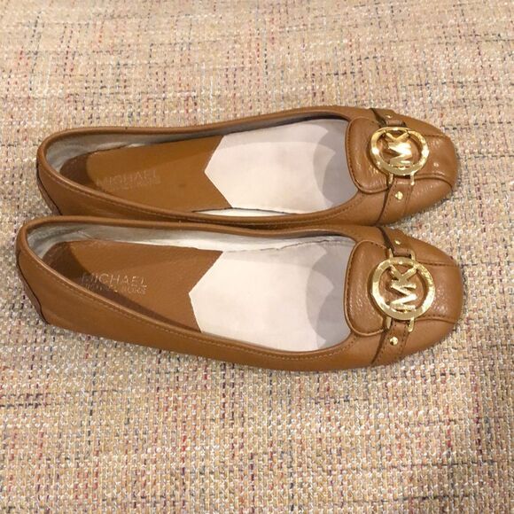 MICHAEL Michael Kors Classic Lillie Leather Moccasin Flats in Luggage Sz 9M - Picture 6 of 16